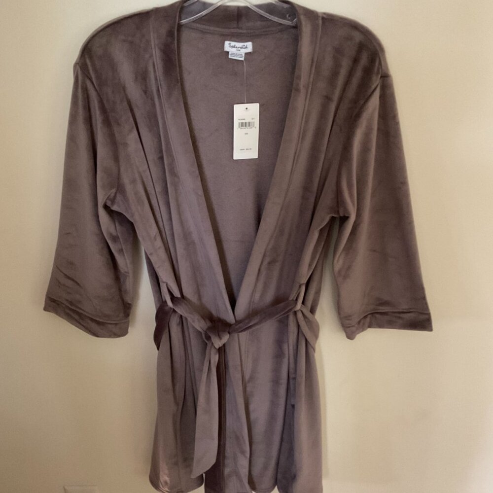 SPLENDID Women's Short Bathrobe with Ties NWT Size S-M
